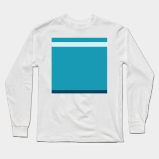 A singular adaptation of Water, Tiffany Blue, Blue-Green and Midnight Green (Eagle Green) stripes. Long Sleeve T-Shirt